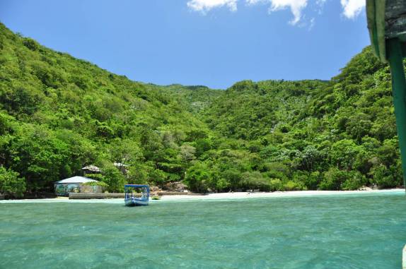 Chegando à Paradise Beach, perto de Labadee, na costa norte do Haiti